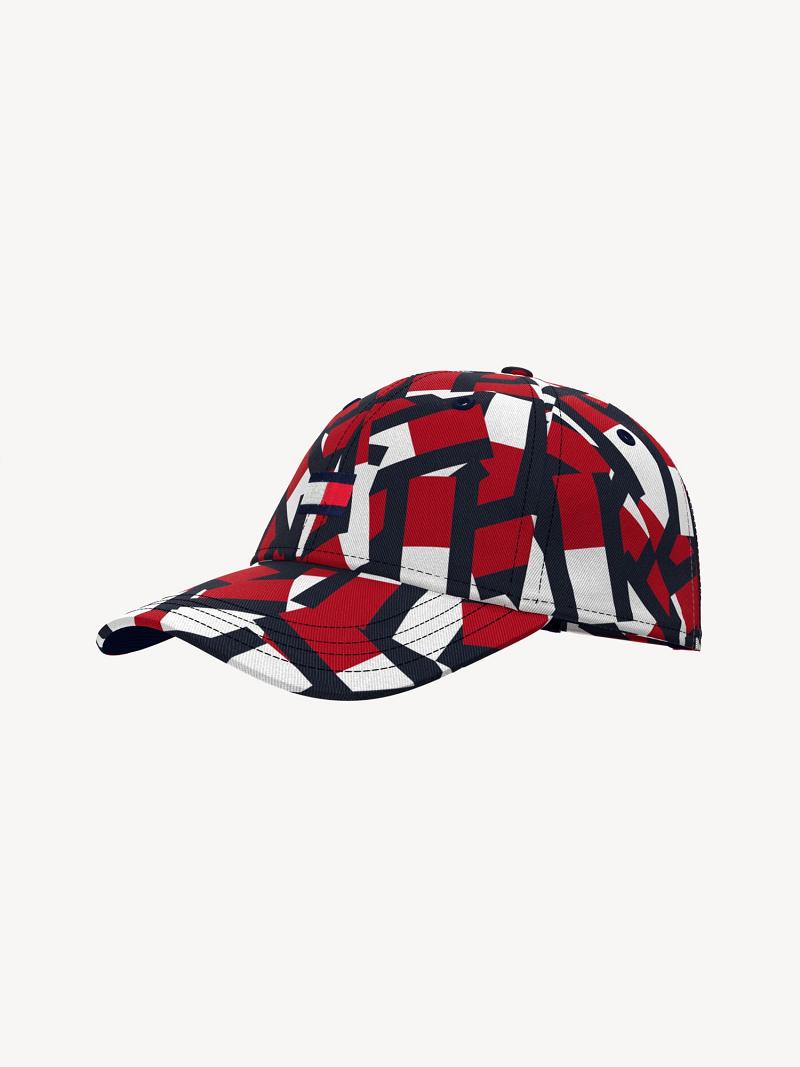 Lány Tommy Hilfiger Jigsaw Print HATS Piros | HU 2041EBC